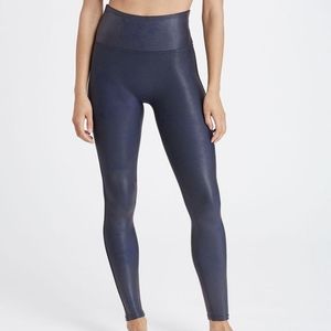 Spanx faux leather leggings NAVY